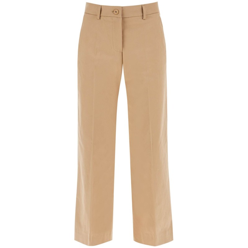 stretch cotton cropped pants