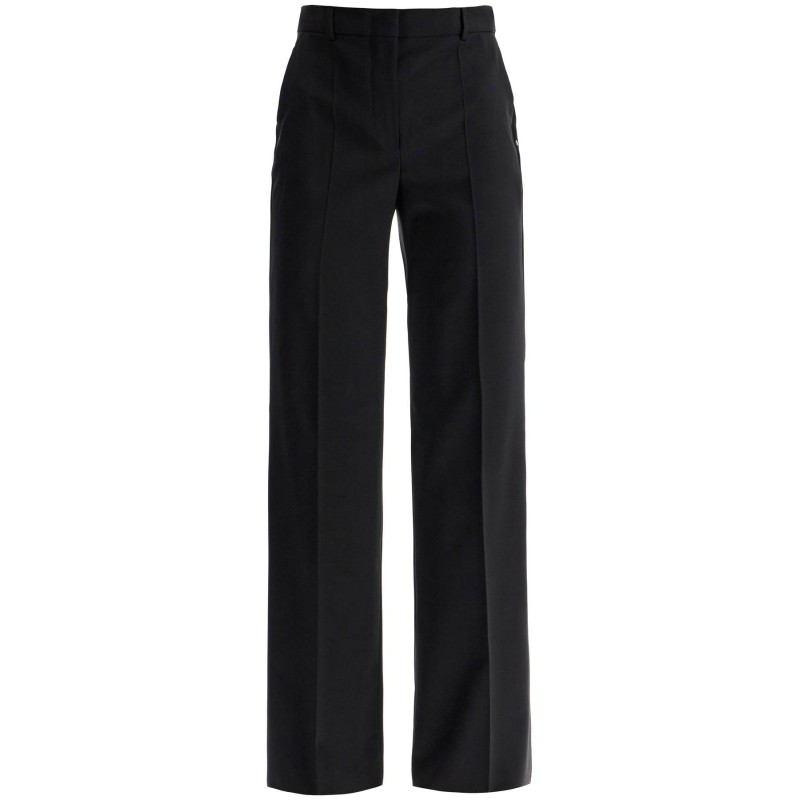 flared wool stretch pants