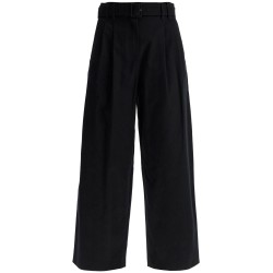 wide gabardine trousers with