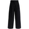 wide gabardine trousers with