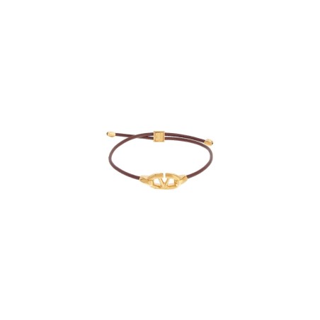 leather vlogo bracelet 'the bold