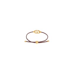 leather vlogo bracelet 'the bold