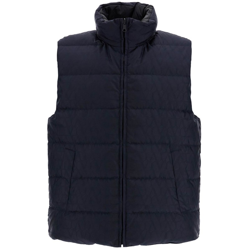 reversible down-filled vest