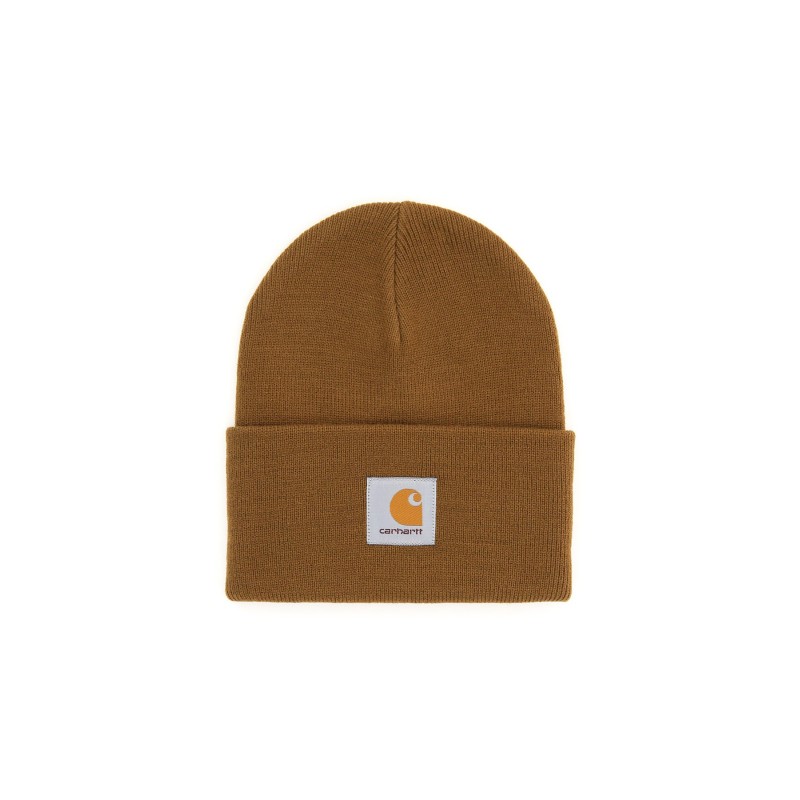 beanie hat with logo patch