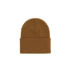 beanie hat with logo patch