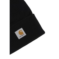 beanie hat with logo patch