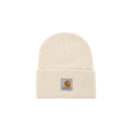 beanie hat with logo patch