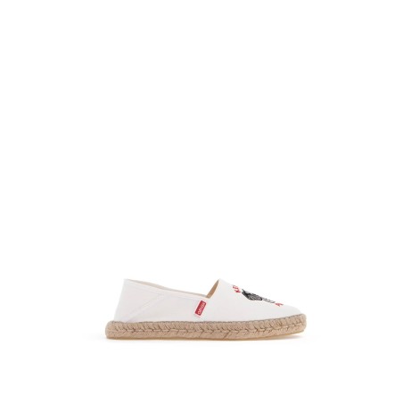 canvas espadrilles with logo embroidery