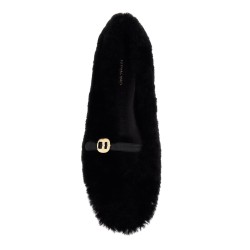 shearling ballet flats