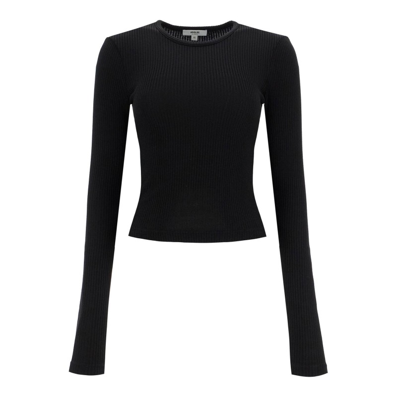 fitted long-sleeved top by