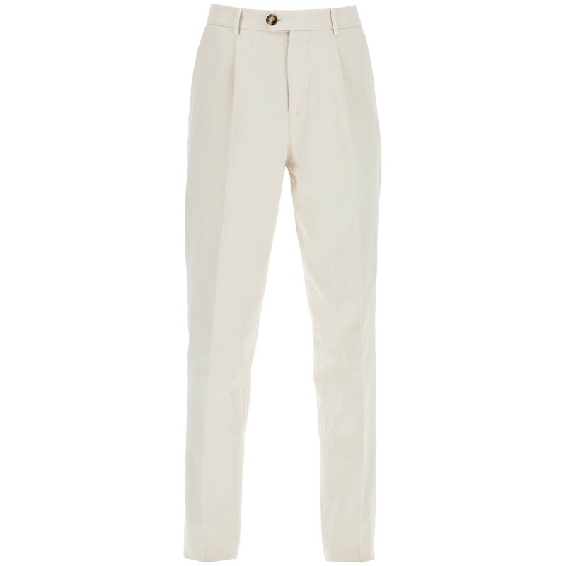 leisure fit gabardine trousers