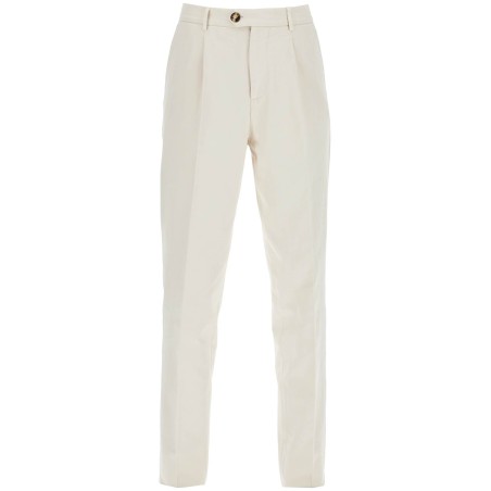 leisure fit gabardine trousers