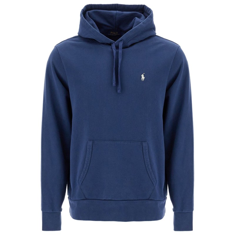 hooded sweatshirt with embroidered pony