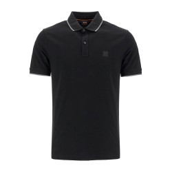 slim fit piqué polo shirt with tipped