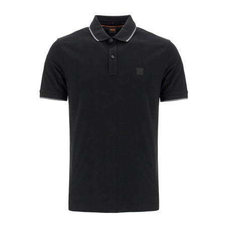 slim fit piqué polo shirt with tipped