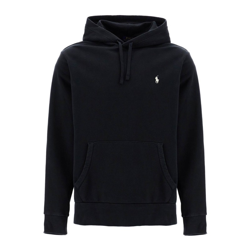 hooded sweatshirt with embroidered pony