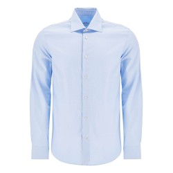 slim fit twill shirt for men