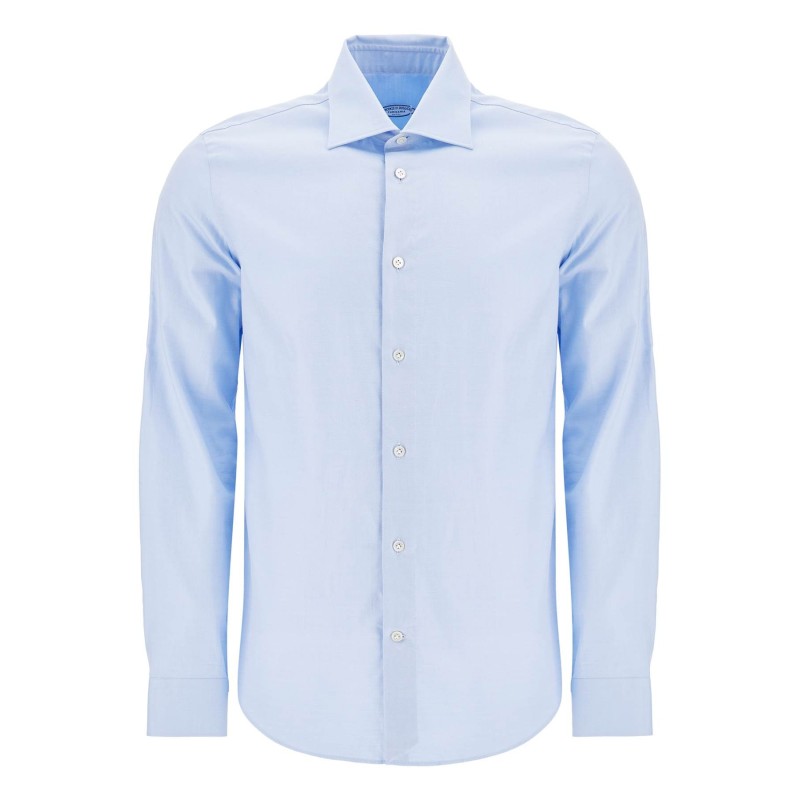 slim fit twill shirt for men