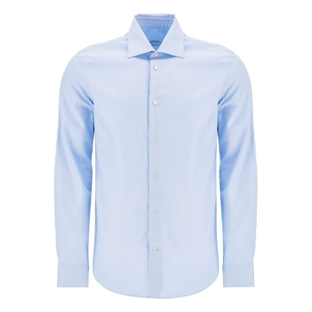 slim fit twill shirt for men