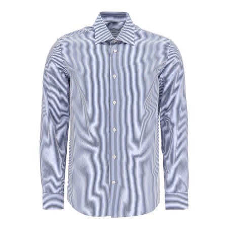 slim fit twill shirt for men