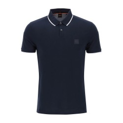 slim fit piqué polo shirt with tipped