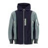 hybrid sweatshirt with zip and hood