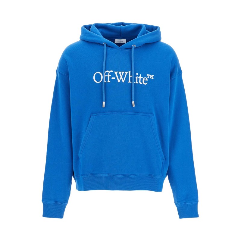 hooded sweatshirt with logo print