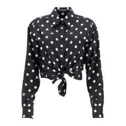 silk polka dot print blouse