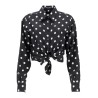 silk polka dot print blouse