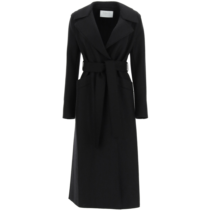 long coat in pressed wool