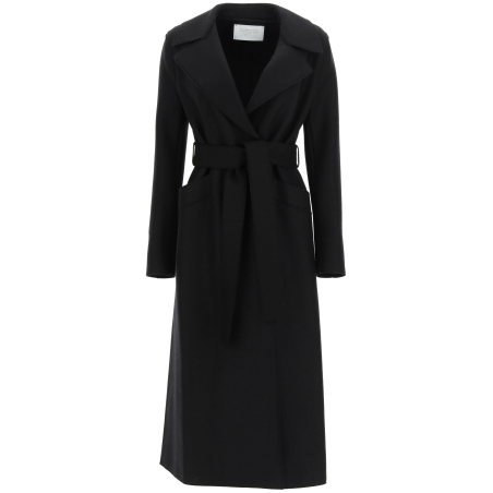 long coat in pressed wool