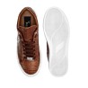 Logo-patch leather sneakers