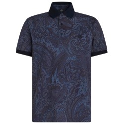 Paisley-print polo shirt