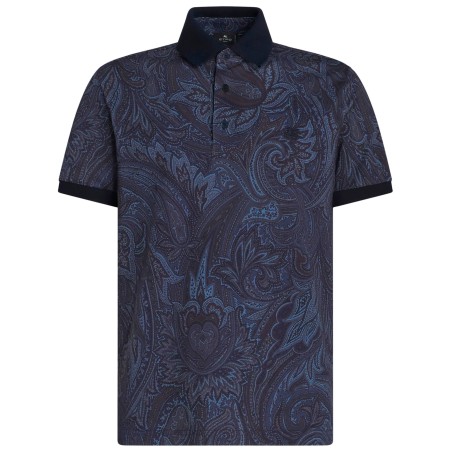 Paisley-print polo shirt