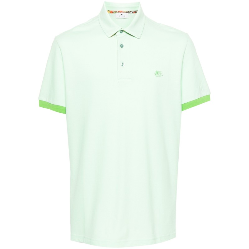 Pegaso-motif cotton polo shirt