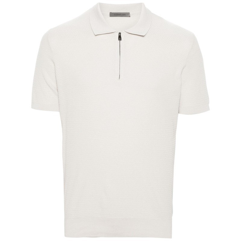 Short sleeve jersey polo shirt