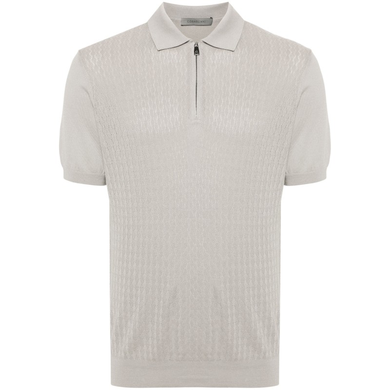 Short sleeve jersey polo shirt