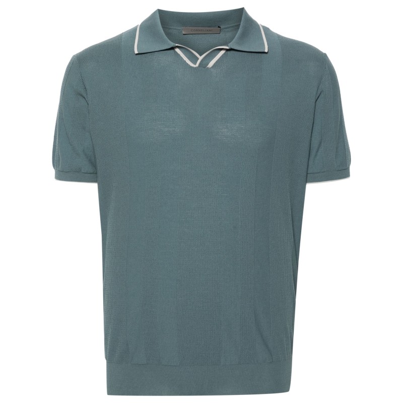 Short sleeve jersey polo shirt