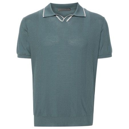 Short sleeve jersey polo shirt