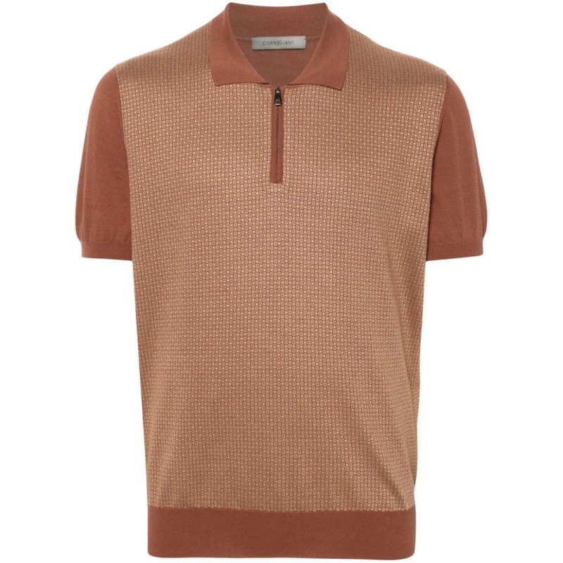 Short sleeve jersey polo shirt