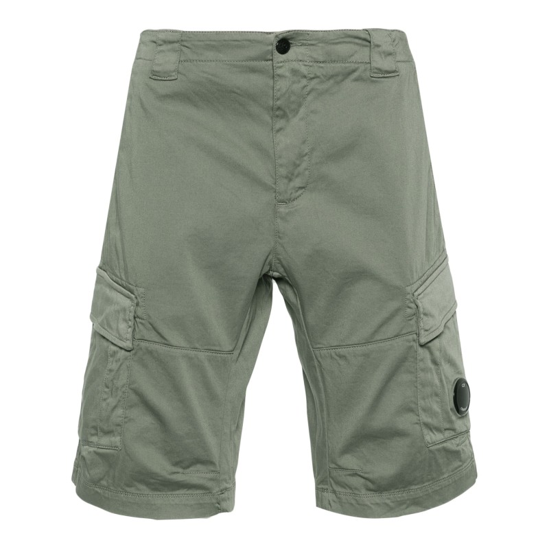 Stretch sateen cargo shorts