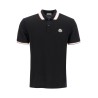 striped polo shirt with detailed accents