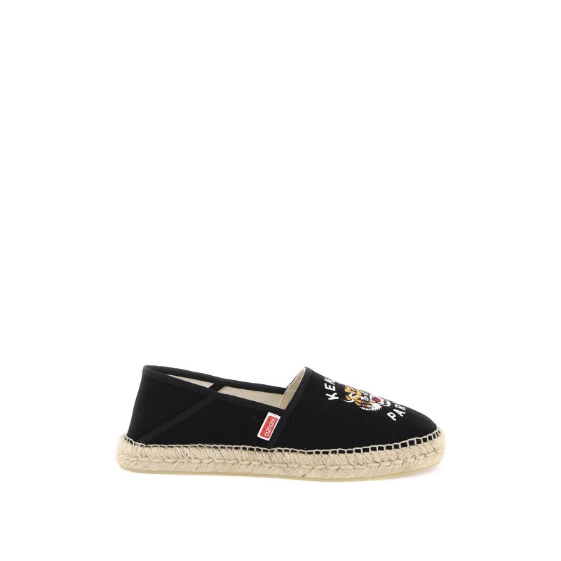 canvas espadrilles with logo embroidery