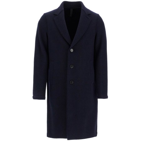 single-breasted wool coat in boiled