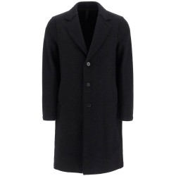 single-breasted wool coat in boiled