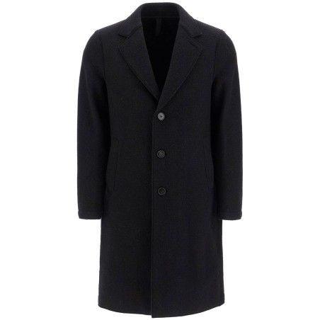 single-breasted wool coat in boiled