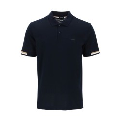 parlay polo shirt with stripe detail