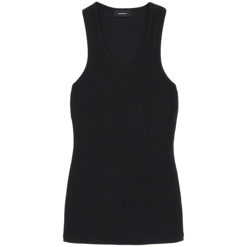 ribbed sleeveless top with