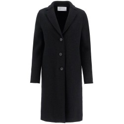 single-breasted wool coat in boiled