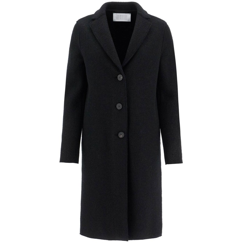 single-breasted wool coat in boiled